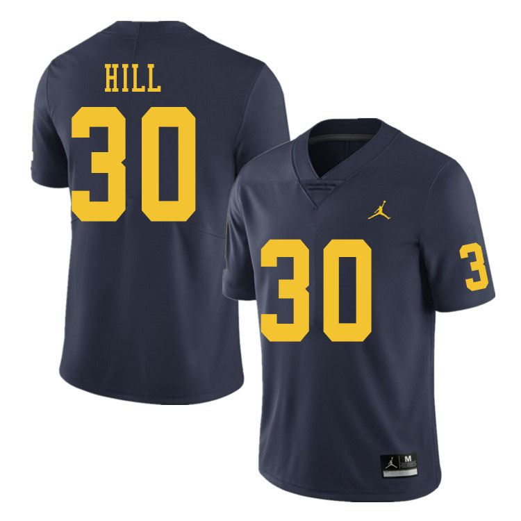 Men #30 Daxton Hill Michigan Wolverines College Football Jerseys Sale-Navy